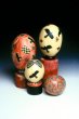 Raven Egg Rattles, 1996, Polymer Clay, Natural Goose and Chicken Eggshells, Seeds and Stones